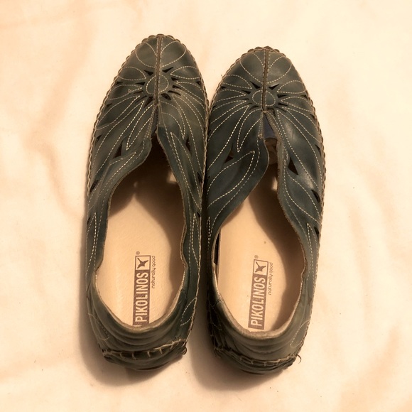 Pikolinos womens jerez navy blue leather moccasins loafers shoes - Picture 11 of 16